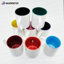 Sunmeta manufacturer High Quanlity 11oz blank sublimation mug color inside